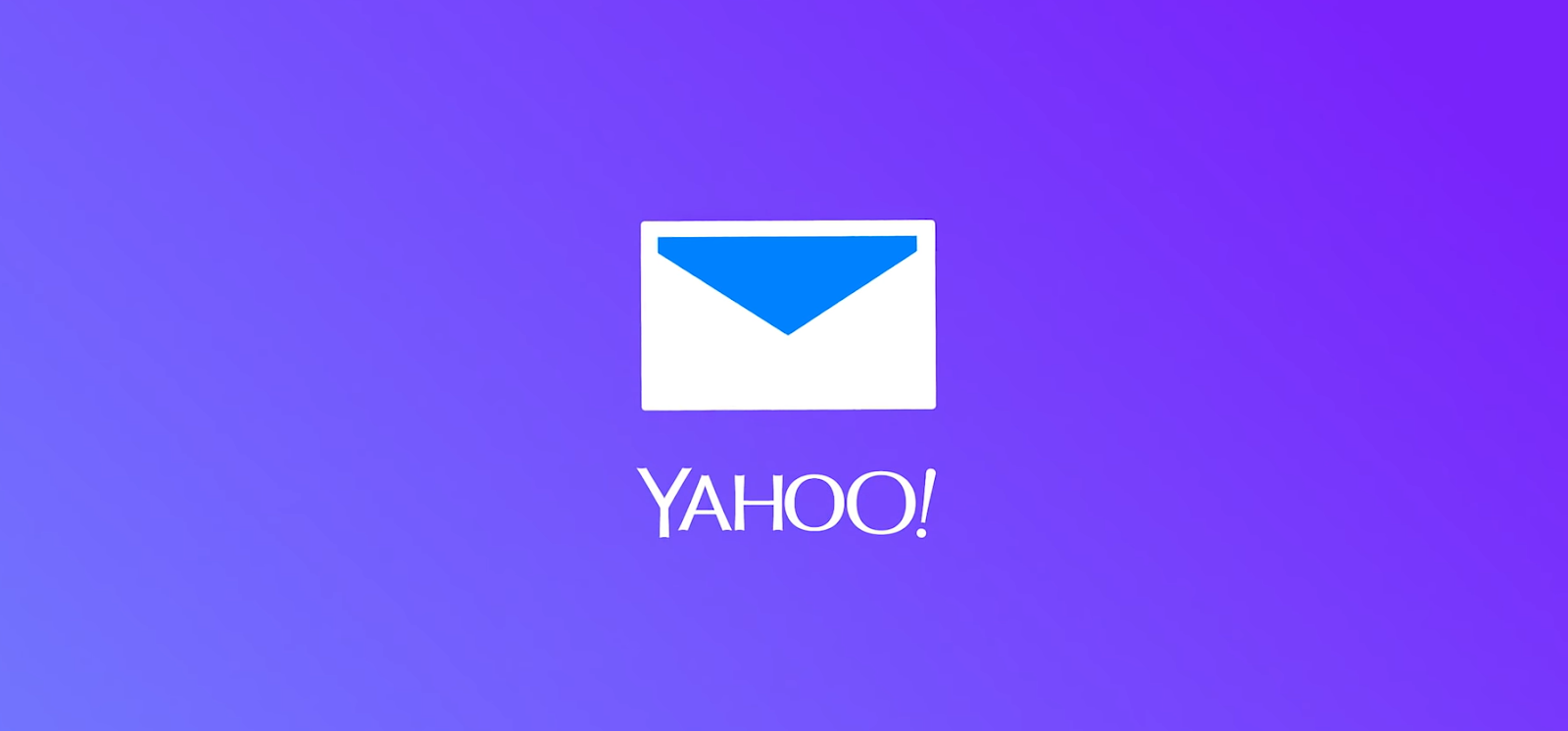 Yahoo Mail logo on a purple gradient background