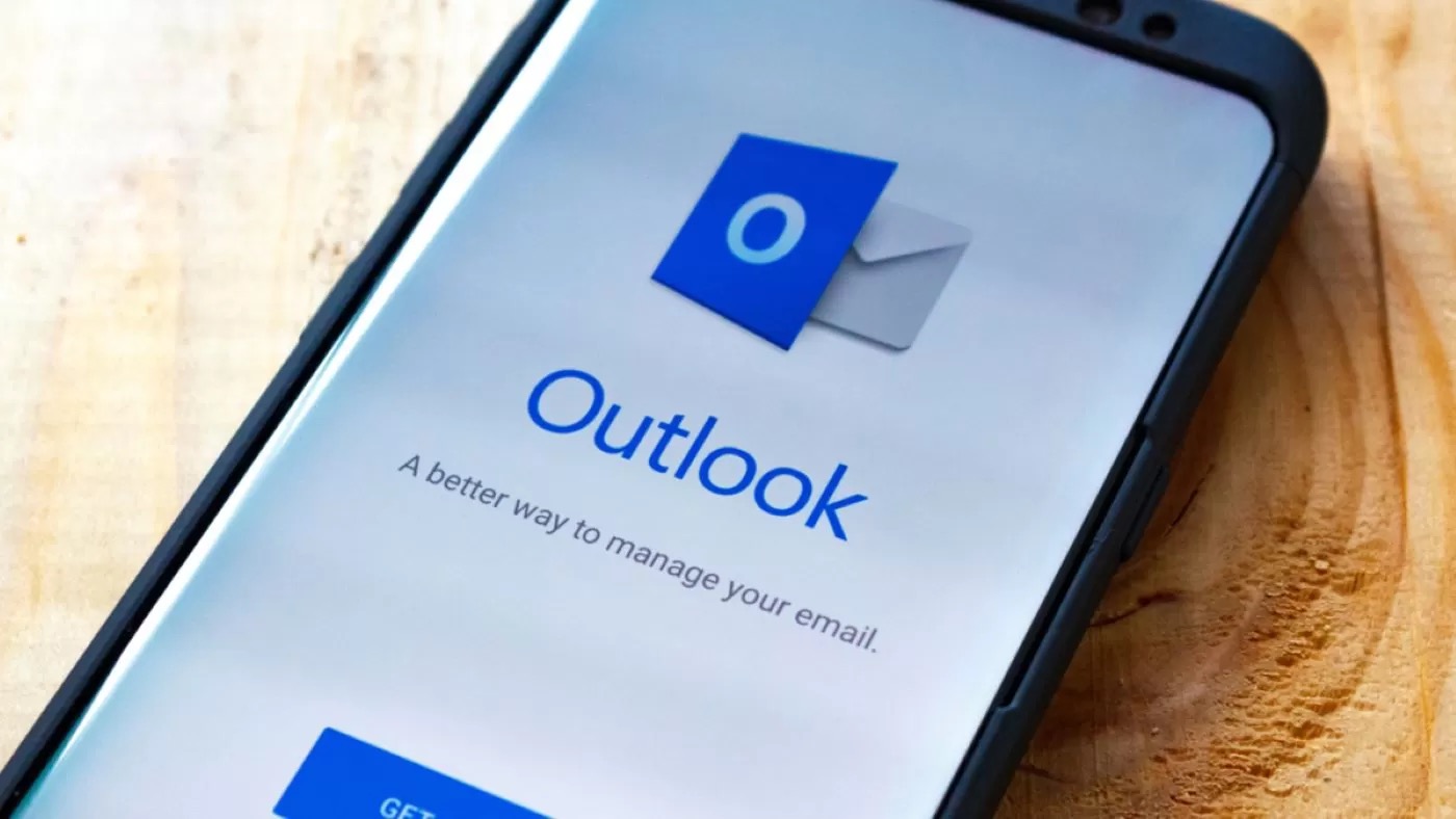 Email logo on a smartphone screen