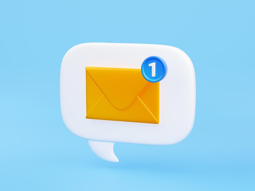 One unread message in a yellow envelope