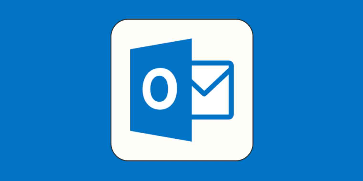 Outlook application logo on blue background